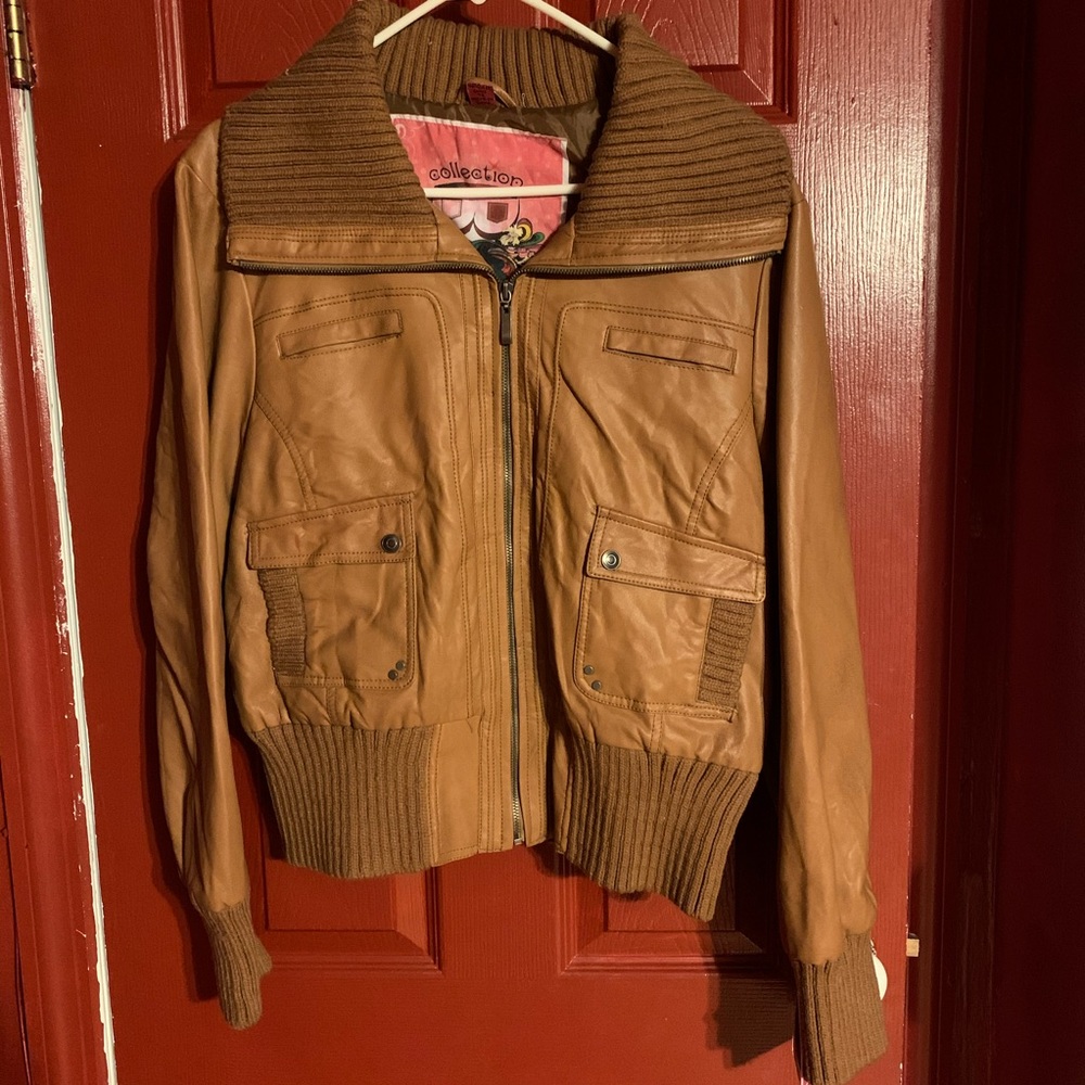 leather jacket (faux)